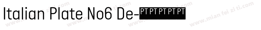 Italian Plate No6 De字体转换